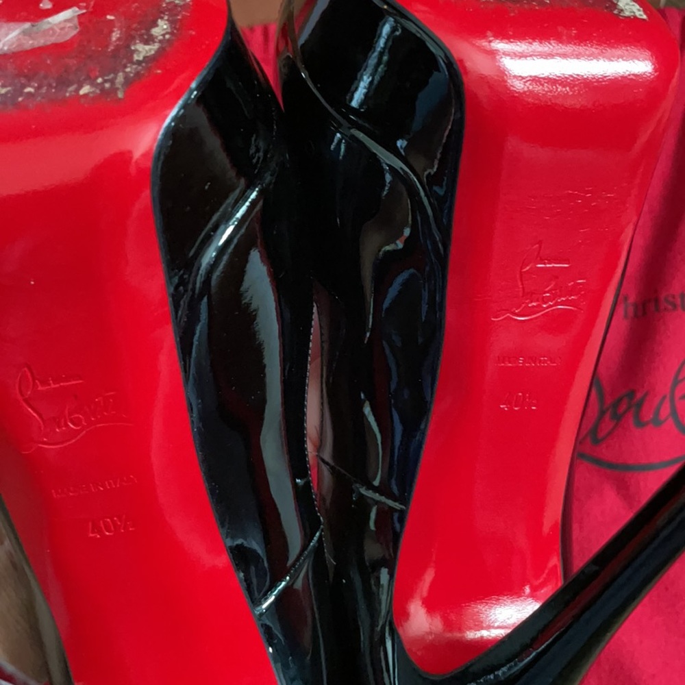 AuthenticChristian Louboutin Lady Peep 150 Patent Calf - Picture 14 of 17